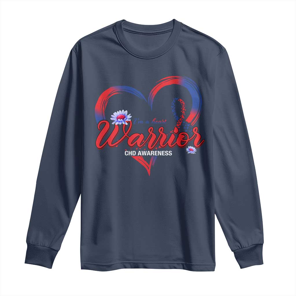 I'm A Heart Warrior Long Sleeve Shirt Congenital Heart Disease CHD Support