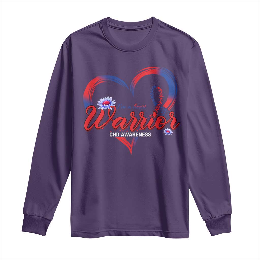 I'm A Heart Warrior Long Sleeve Shirt Congenital Heart Disease CHD Support