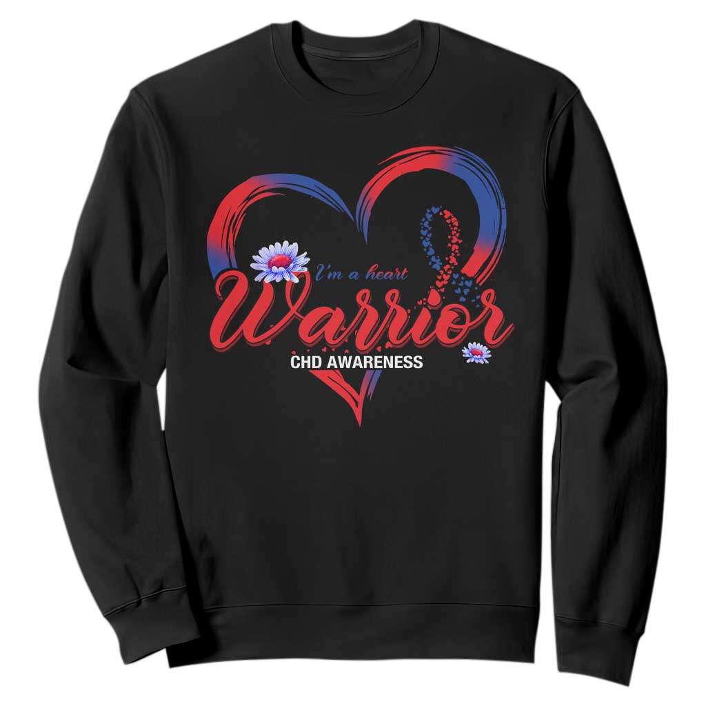 I'm A Heart Warrior Sweatshirt Congenital Heart Disease CHD Support