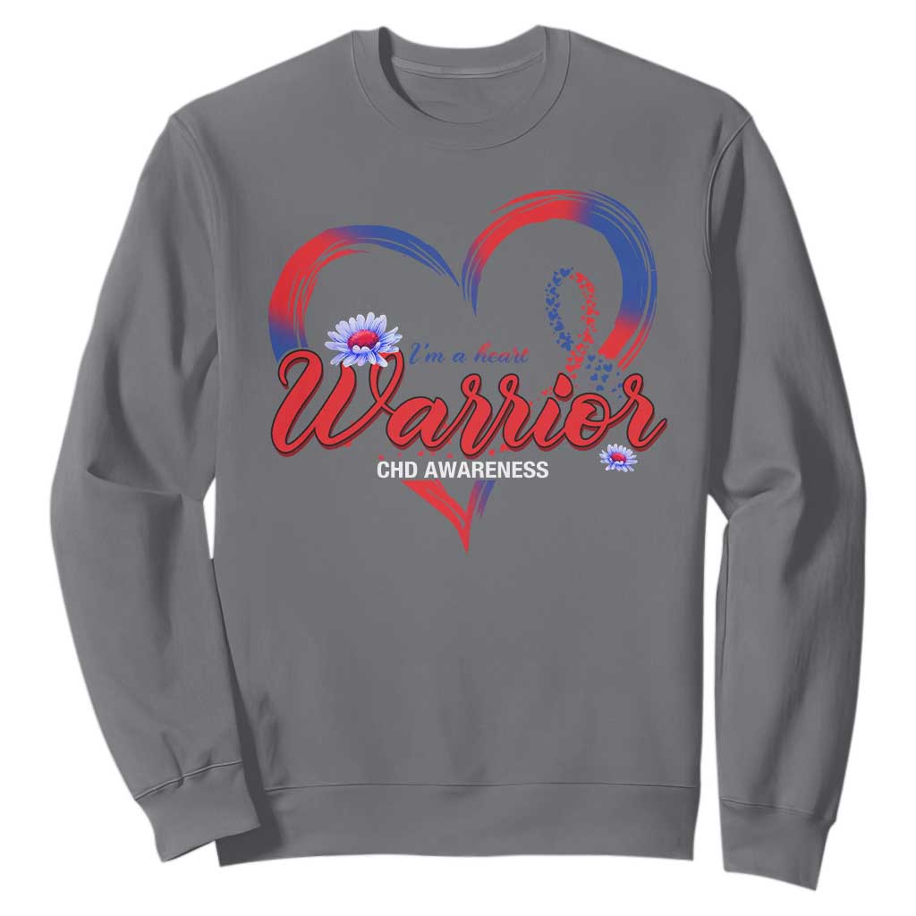 I'm A Heart Warrior Sweatshirt Congenital Heart Disease CHD Support