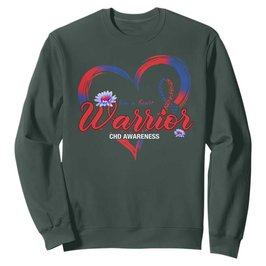 I'm A Heart Warrior Sweatshirt Congenital Heart Disease CHD Support