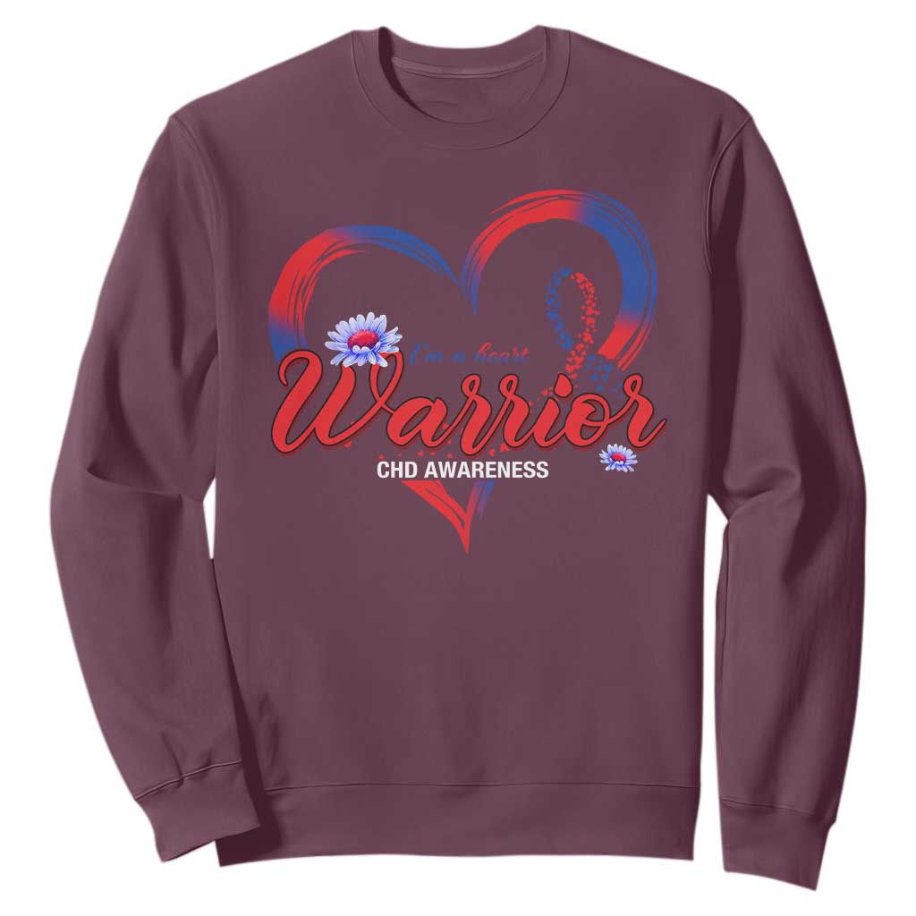 I'm A Heart Warrior Sweatshirt Congenital Heart Disease CHD Support