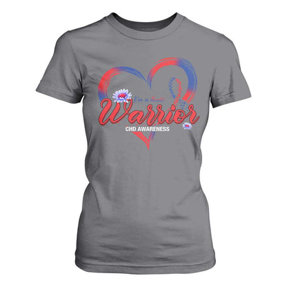 I'm A Heart Warrior T Shirt For Women Congenital Heart Disease CHD Support