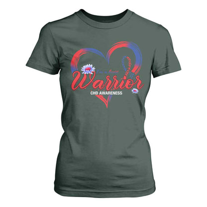 I'm A Heart Warrior T Shirt For Women Congenital Heart Disease CHD Support