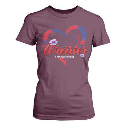 I'm A Heart Warrior T Shirt For Women Congenital Heart Disease CHD Support