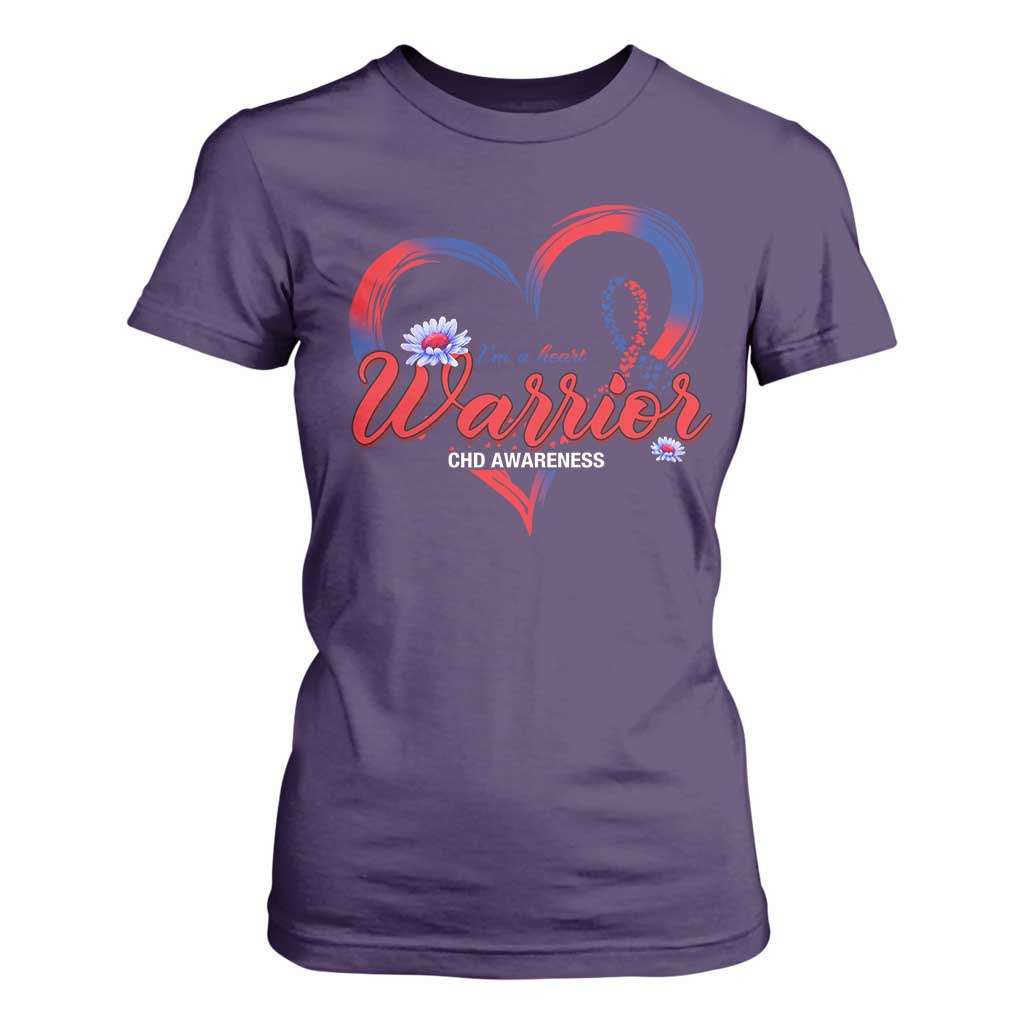 I'm A Heart Warrior T Shirt For Women Congenital Heart Disease CHD Support