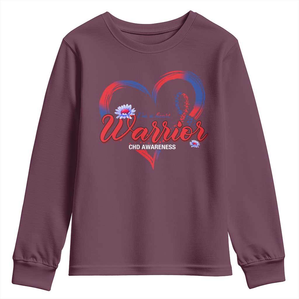I'm A Heart Warrior Youth Sweatshirt Congenital Heart Disease CHD Support
