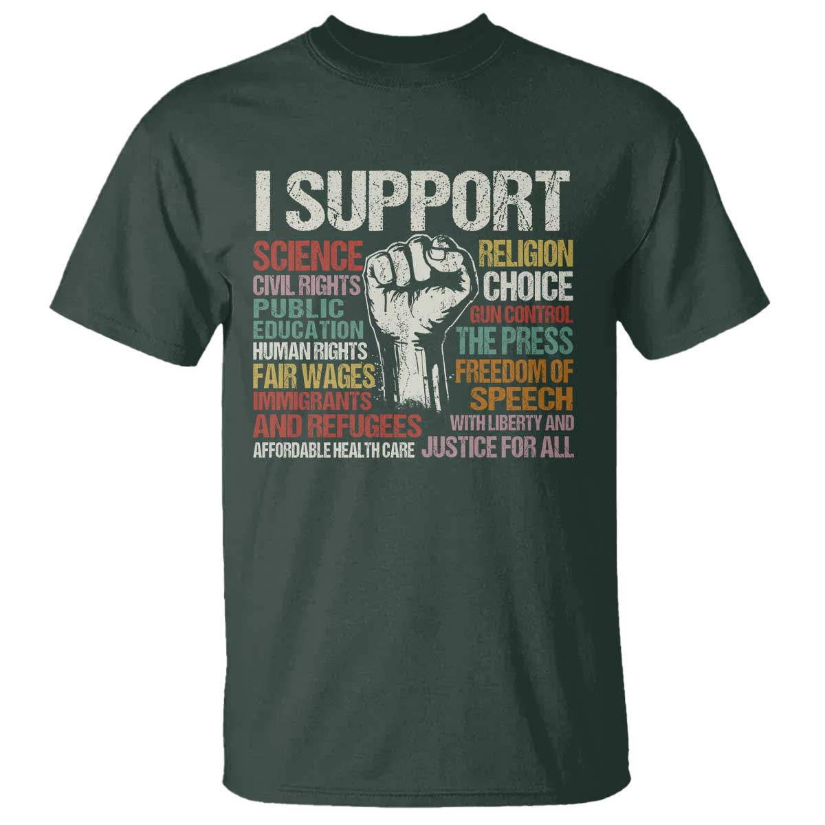 i-support-progressive-liberal-human-rights-t-shirt-vintage-hand-fist