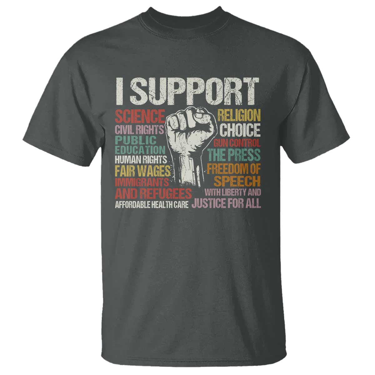 i-support-progressive-liberal-human-rights-t-shirt-vintage-hand-fist