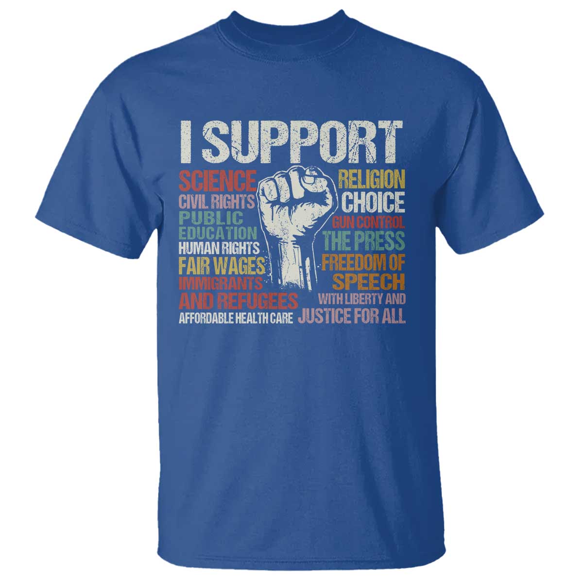 i-support-progressive-liberal-human-rights-t-shirt-vintage-hand-fist