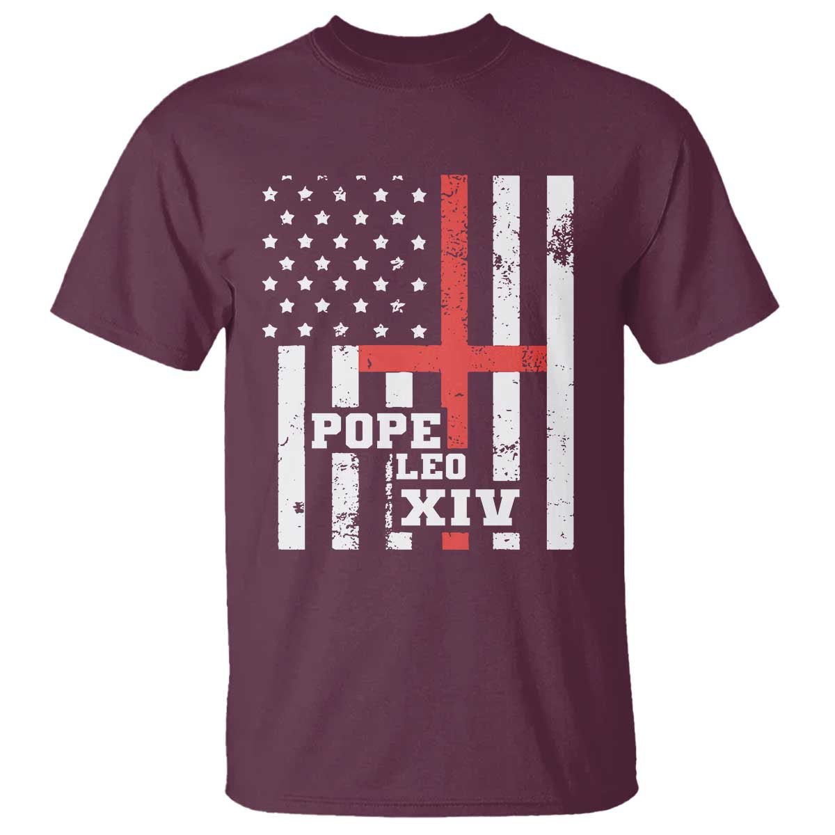 pope-leo-xiv-t-shirt-first-american-pope-catholic-religious-cross-american-flag