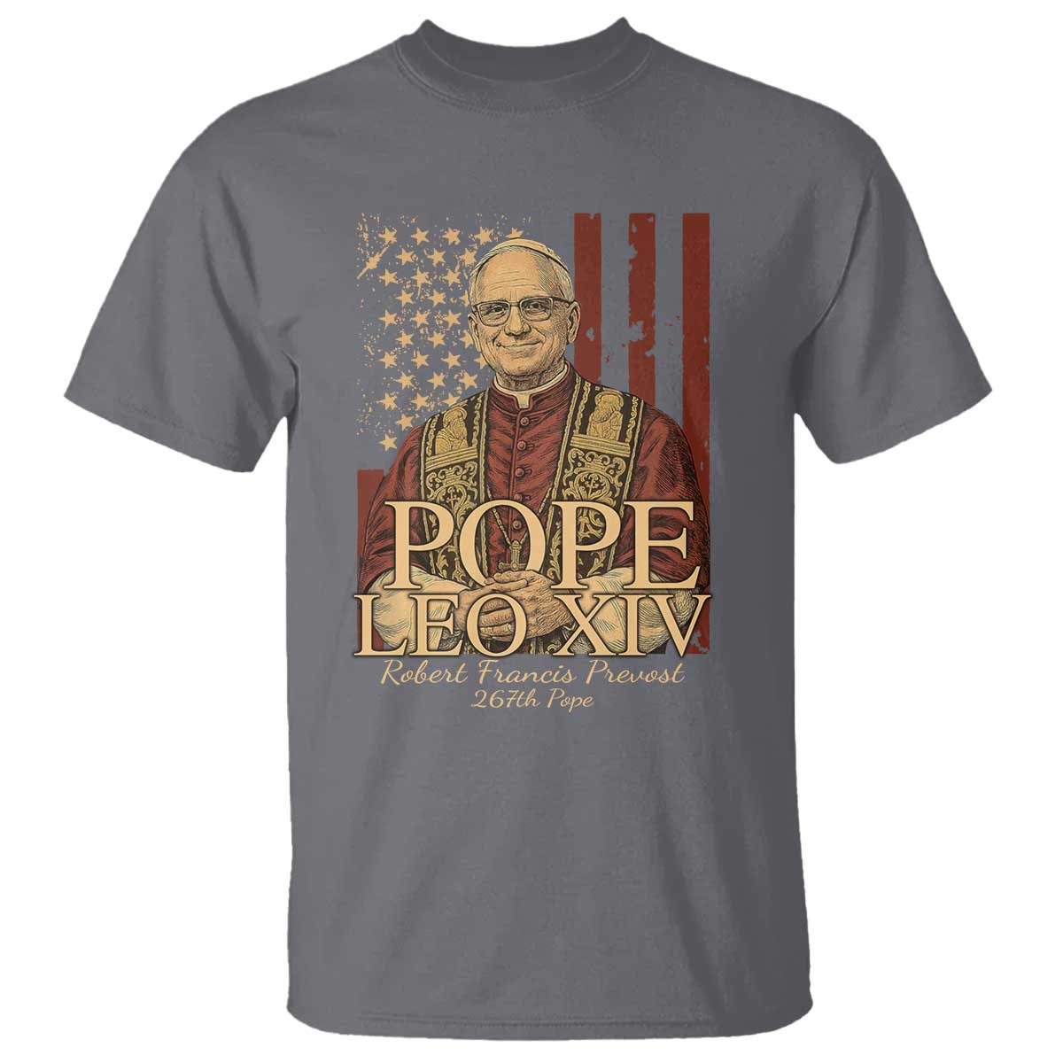 cardinal-pope-leo-xiv-t-shirt-267th-robert-francis-prevost-american-flag