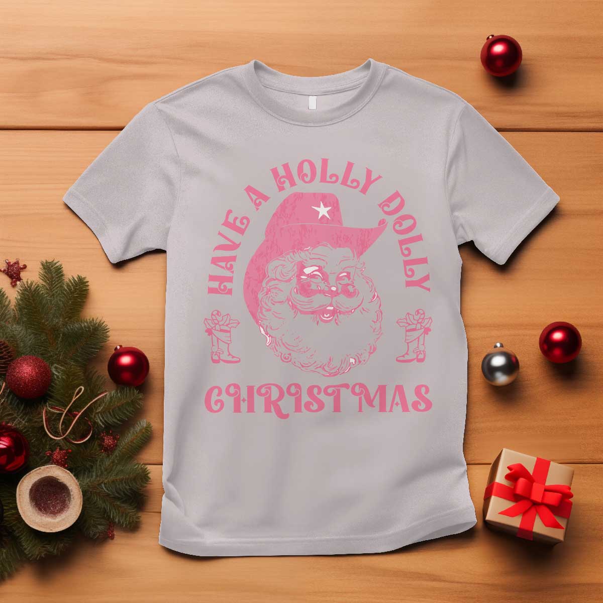 western-xmas-t-shirt-have-a-holly-dolly-christmas-cowboy-santa