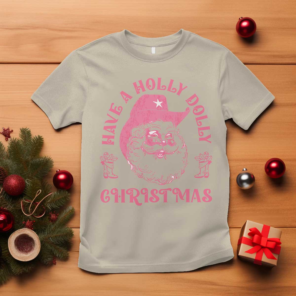 western-xmas-t-shirt-have-a-holly-dolly-christmas-cowboy-santa