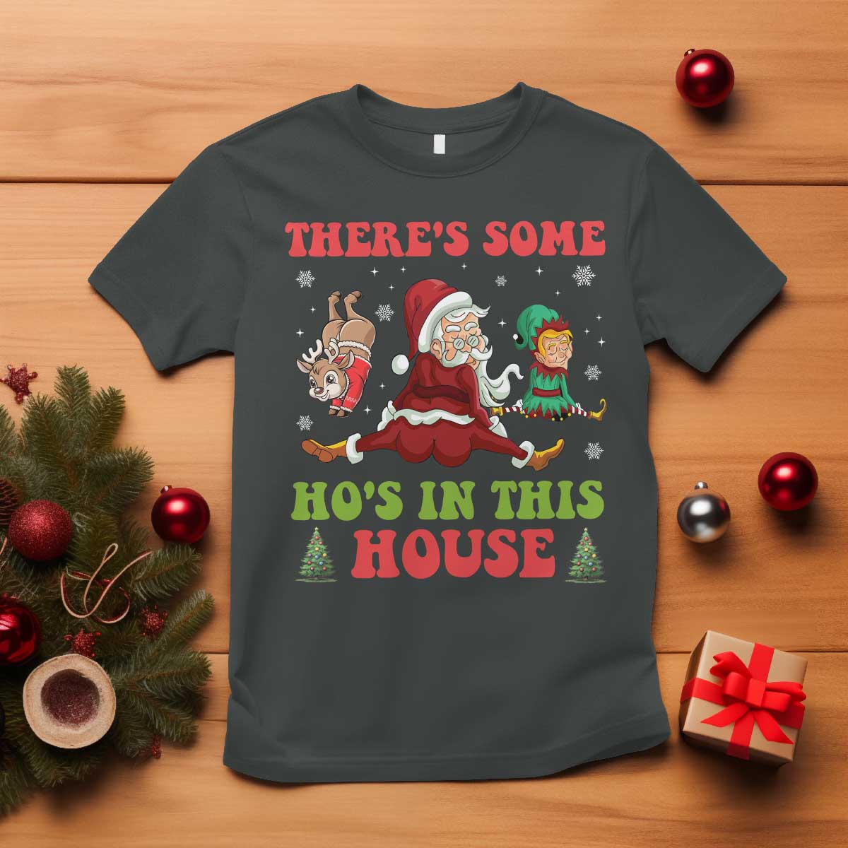 funny-christmas-naughty-santa-t-shirt-theres-some-hos-in-this-house-elf-reindeers