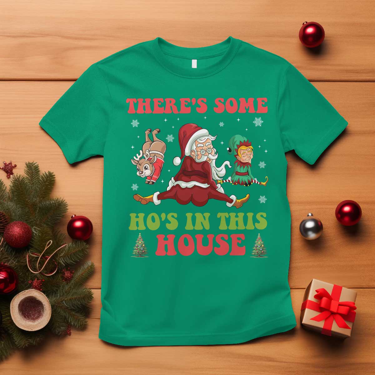 funny-christmas-naughty-santa-t-shirt-theres-some-hos-in-this-house-elf-reindeers