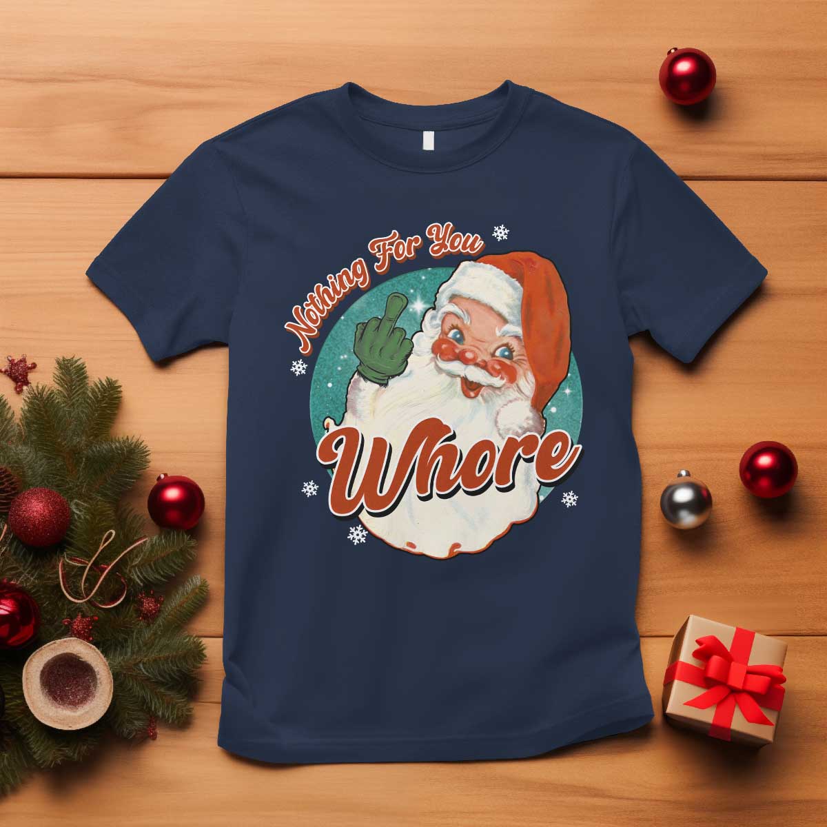 funny-christmas-retro-santa-t-shirt-nothing-for-you-whore-middle-finger