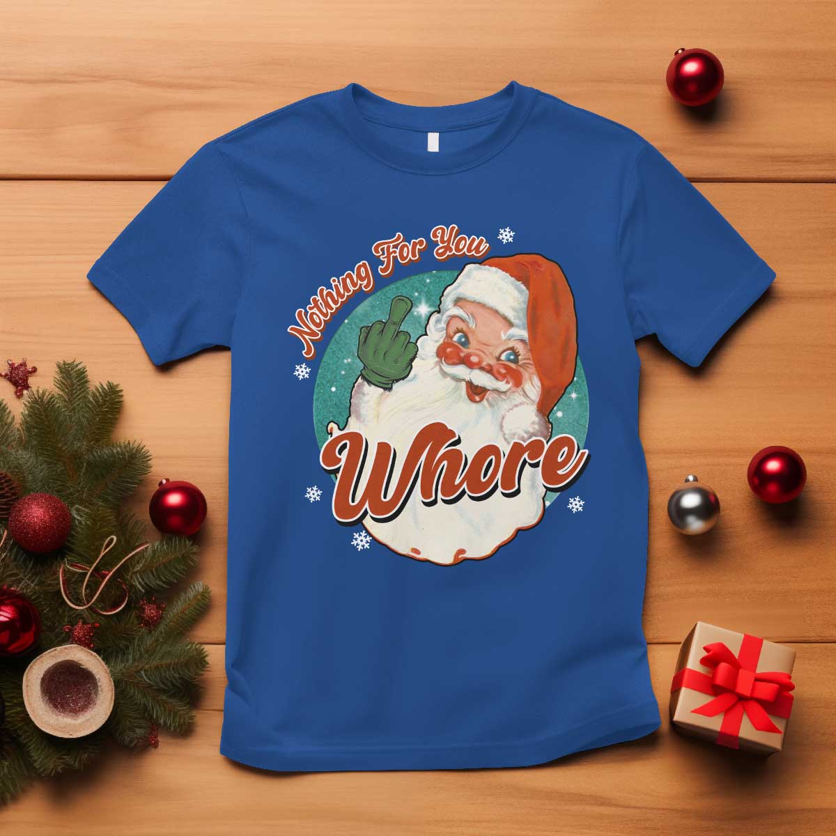funny-christmas-retro-santa-t-shirt-nothing-for-you-whore-middle-finger