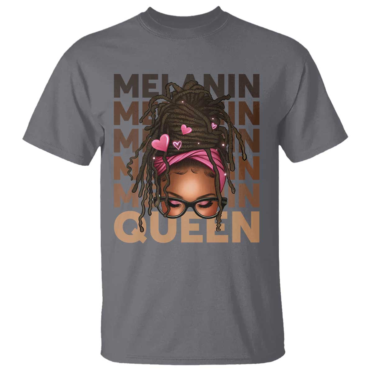 african-american-pride-t-shirt-melanin-queen-afro-messy-bun