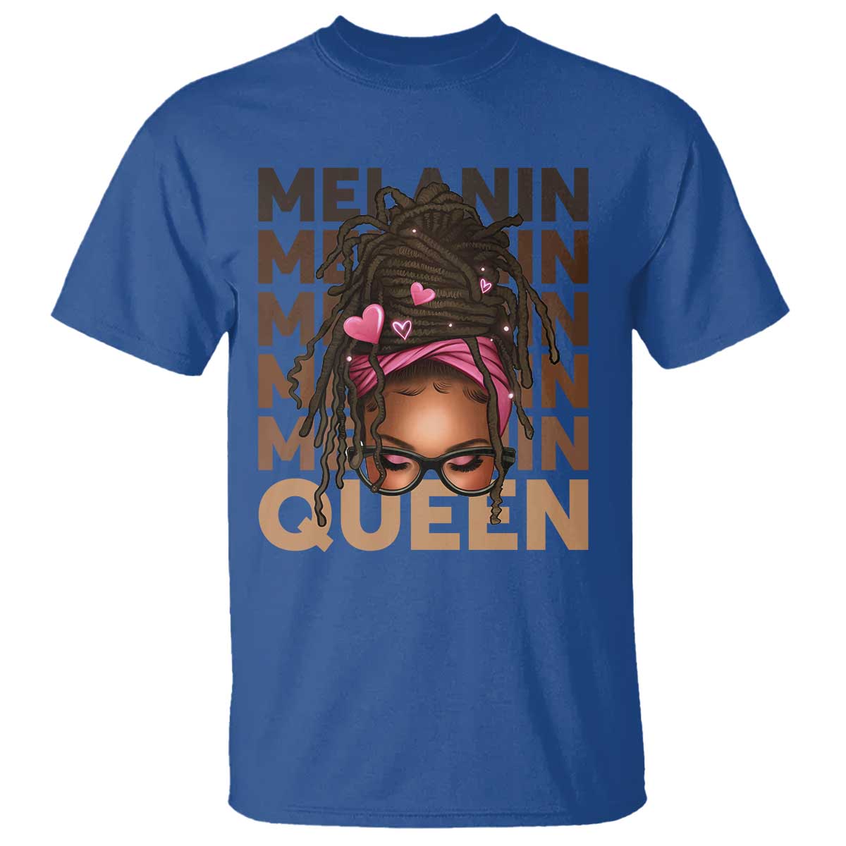 african-american-pride-t-shirt-melanin-queen-afro-messy-bun