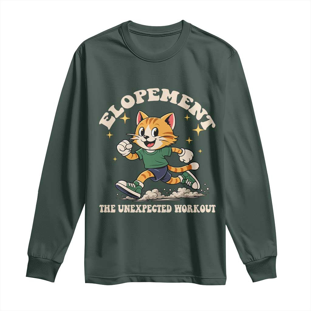 Elopement The Unexpected Workout Long Sleeve Shirt Autism Neurodiversity Cat