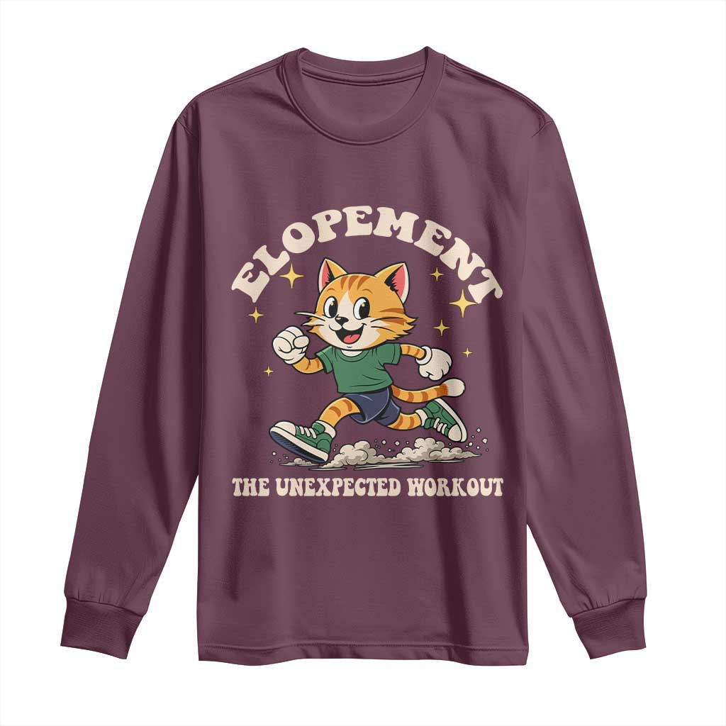 Elopement The Unexpected Workout Long Sleeve Shirt Autism Neurodiversity Cat