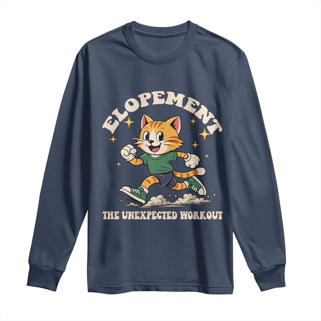 Elopement The Unexpected Workout Long Sleeve Shirt Autism Neurodiversity Cat