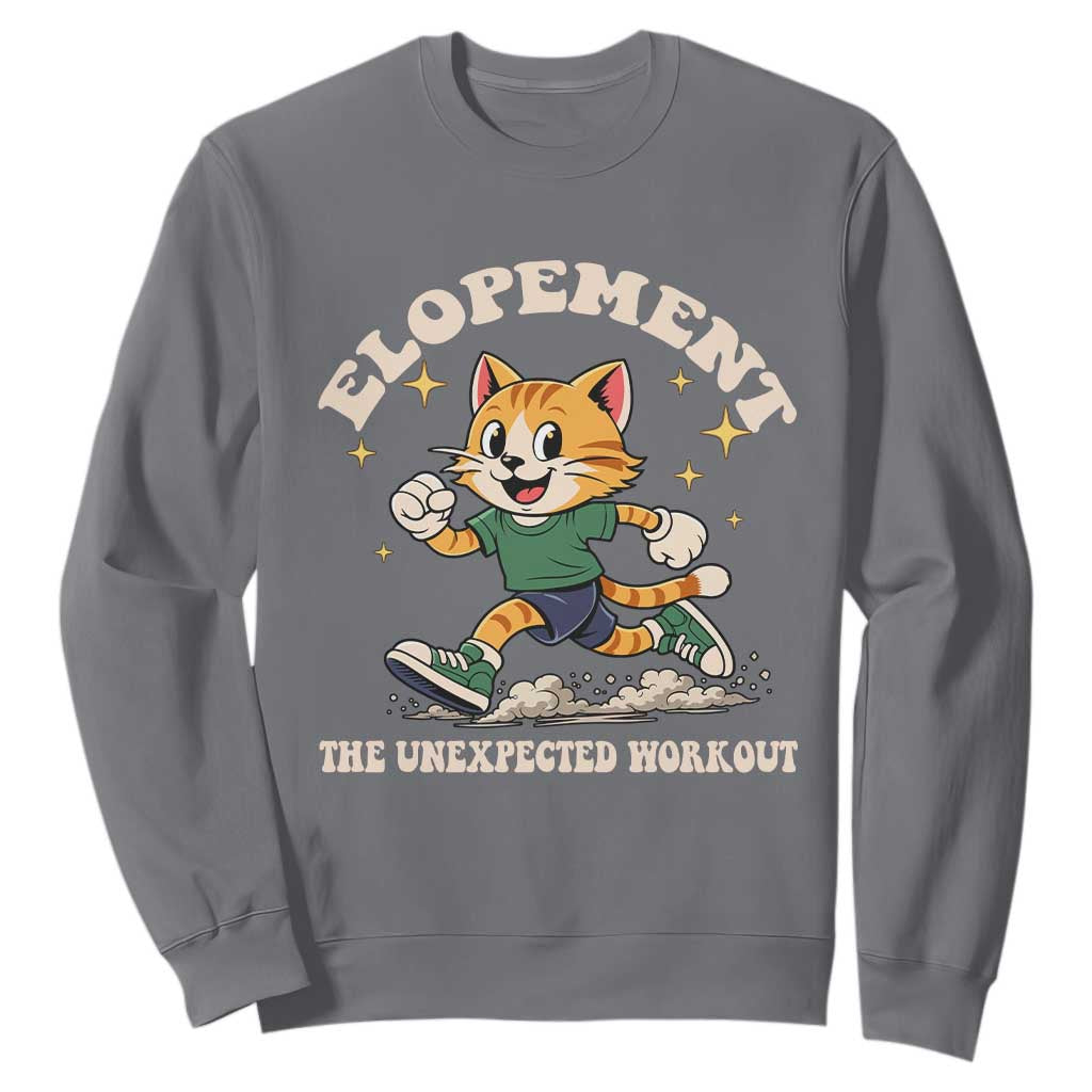 Elopement The Unexpected Workout Sweatshirt Autism Neurodiversity Cat