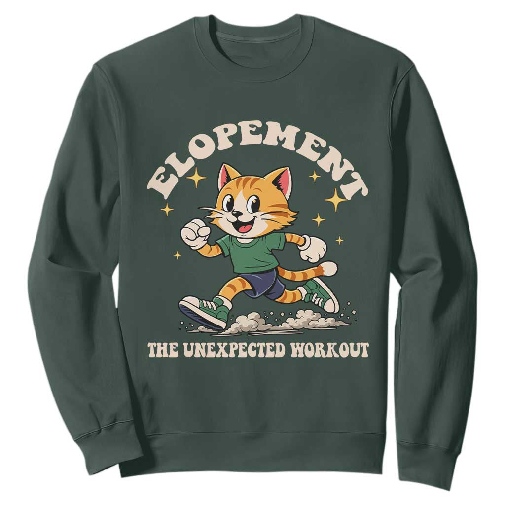 Elopement The Unexpected Workout Sweatshirt Autism Neurodiversity Cat
