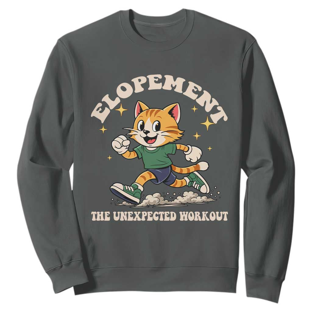 Elopement The Unexpected Workout Sweatshirt Autism Neurodiversity Cat