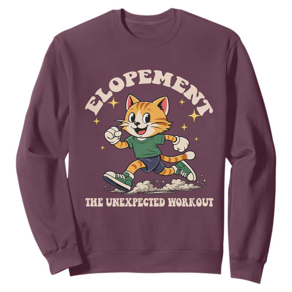 Elopement The Unexpected Workout Sweatshirt Autism Neurodiversity Cat