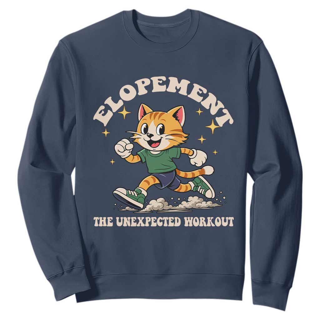 Elopement The Unexpected Workout Sweatshirt Autism Neurodiversity Cat