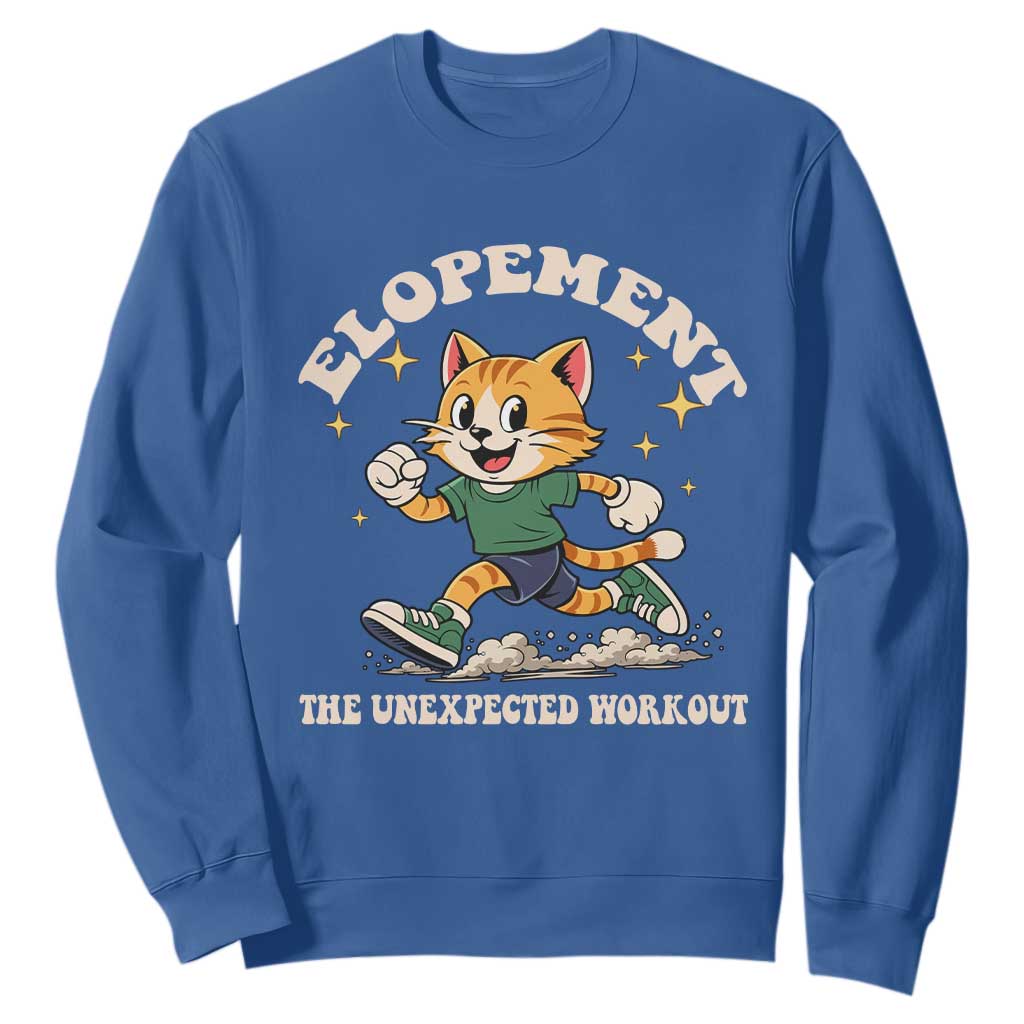 Elopement The Unexpected Workout Sweatshirt Autism Neurodiversity Cat