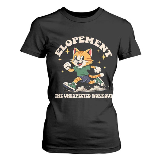 Elopement The Unexpected Workout T Shirt For Women Autism Neurodiversity Cat