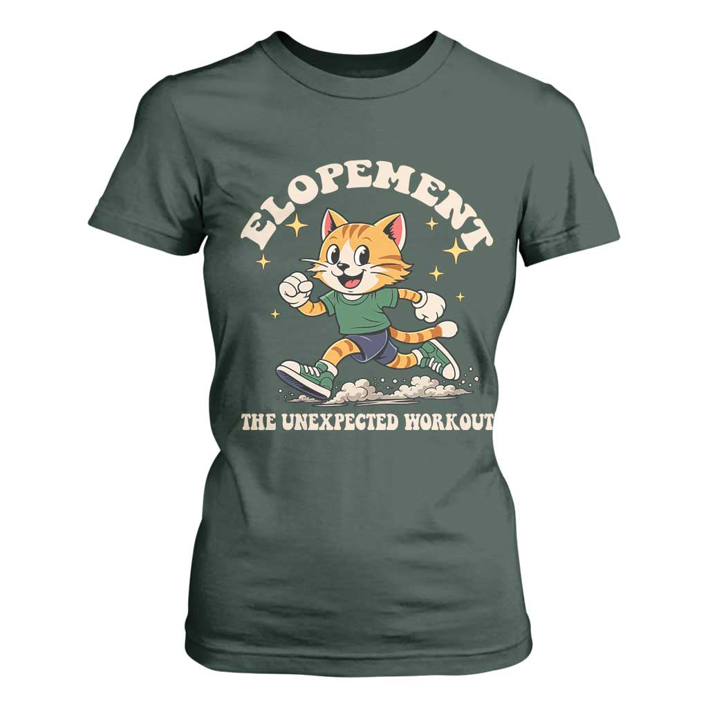 Elopement The Unexpected Workout T Shirt For Women Autism Neurodiversity Cat