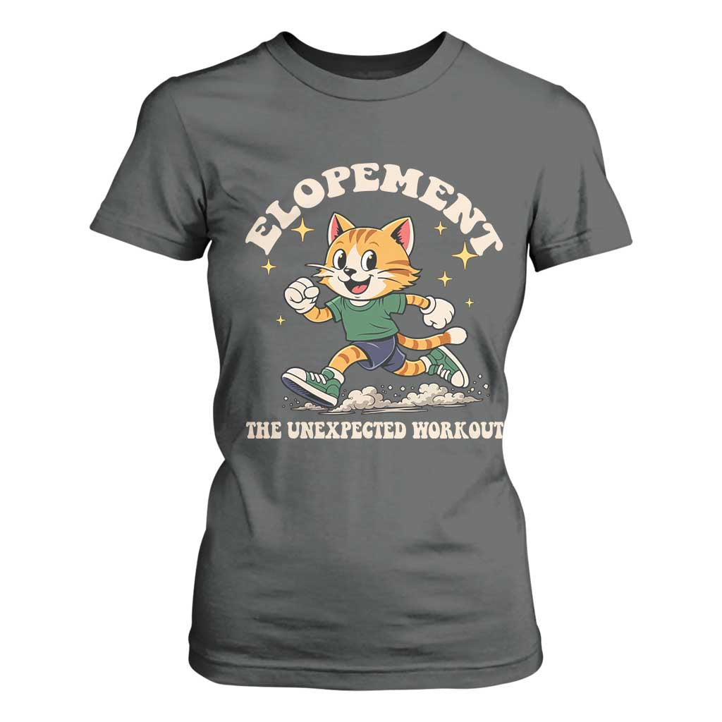 Elopement The Unexpected Workout T Shirt For Women Autism Neurodiversity Cat