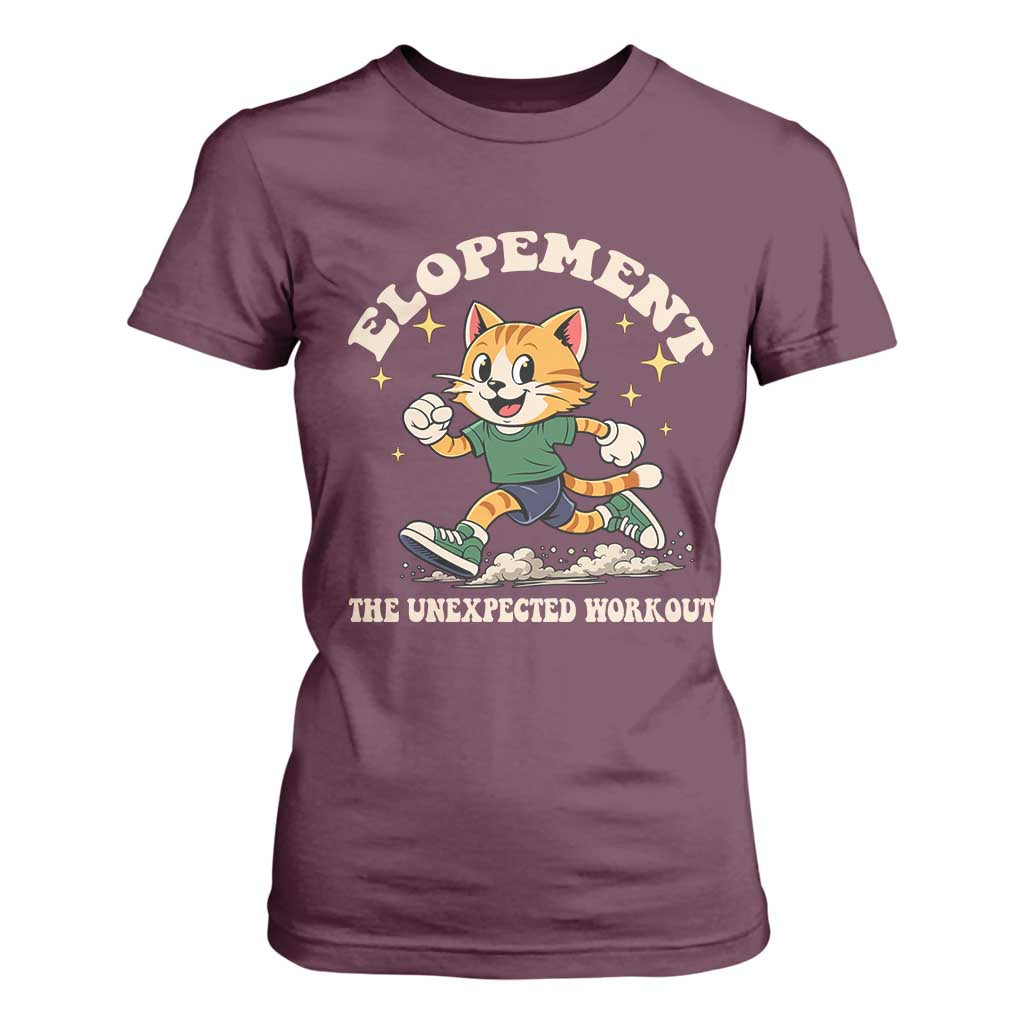 Elopement The Unexpected Workout T Shirt For Women Autism Neurodiversity Cat