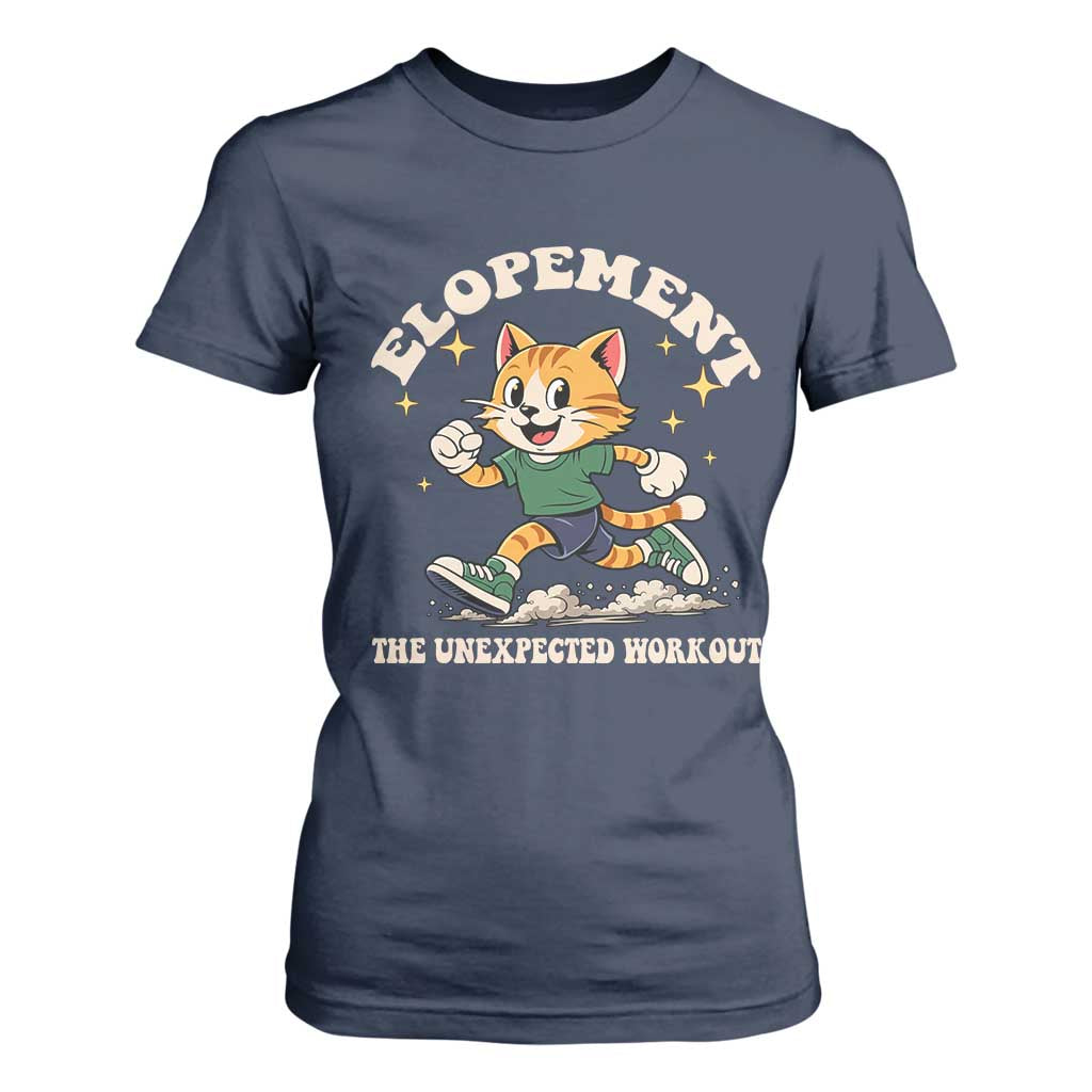 Elopement The Unexpected Workout T Shirt For Women Autism Neurodiversity Cat
