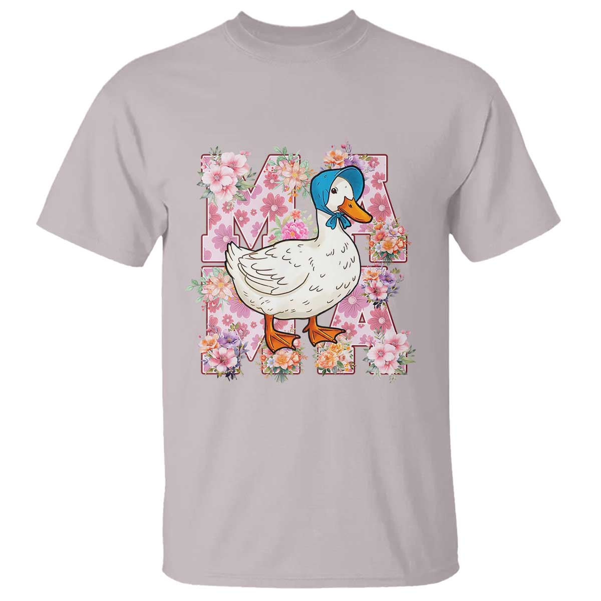 funny-silly-mama-goose-t-shirt-boho-flower-mothers-day