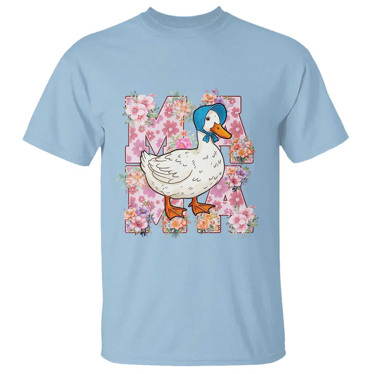 funny-silly-mama-goose-t-shirt-boho-flower-mothers-day