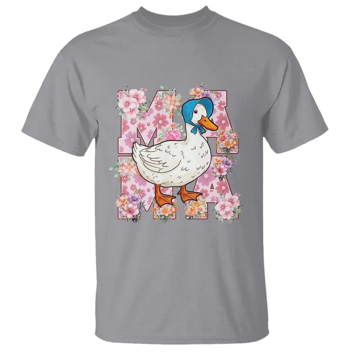 funny-silly-mama-goose-t-shirt-boho-flower-mothers-day