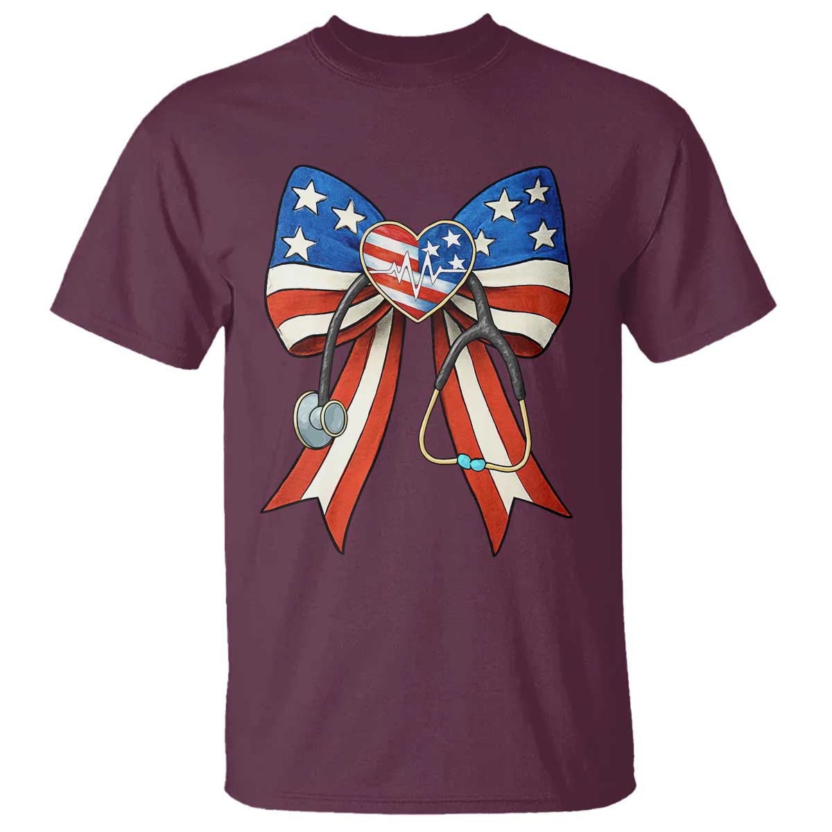 funny-4th-of-july-nurse-american-flag-coquette-bow-t-shirt
