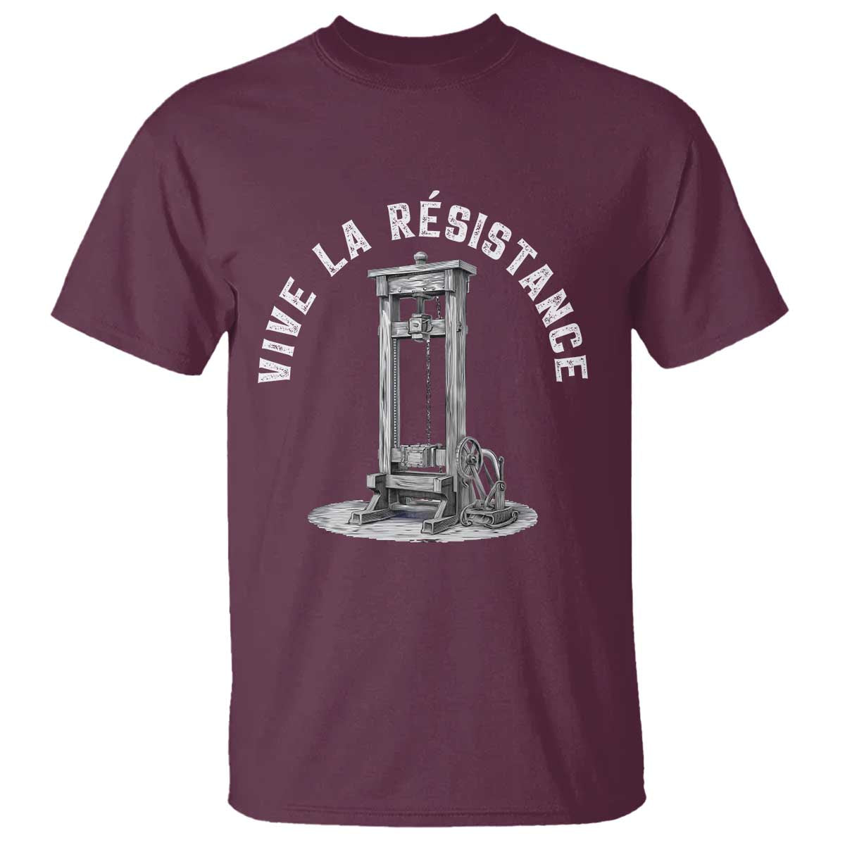 funny-vive-la-resistance-t-shirt-femme-feminist-vintage-guillotine
