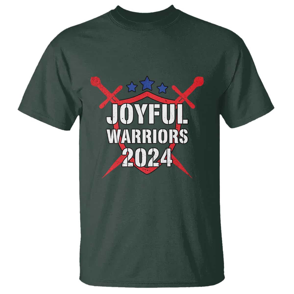 harris-walz-2024-t-shirt-joyful-warriors-vintage-sword-shield