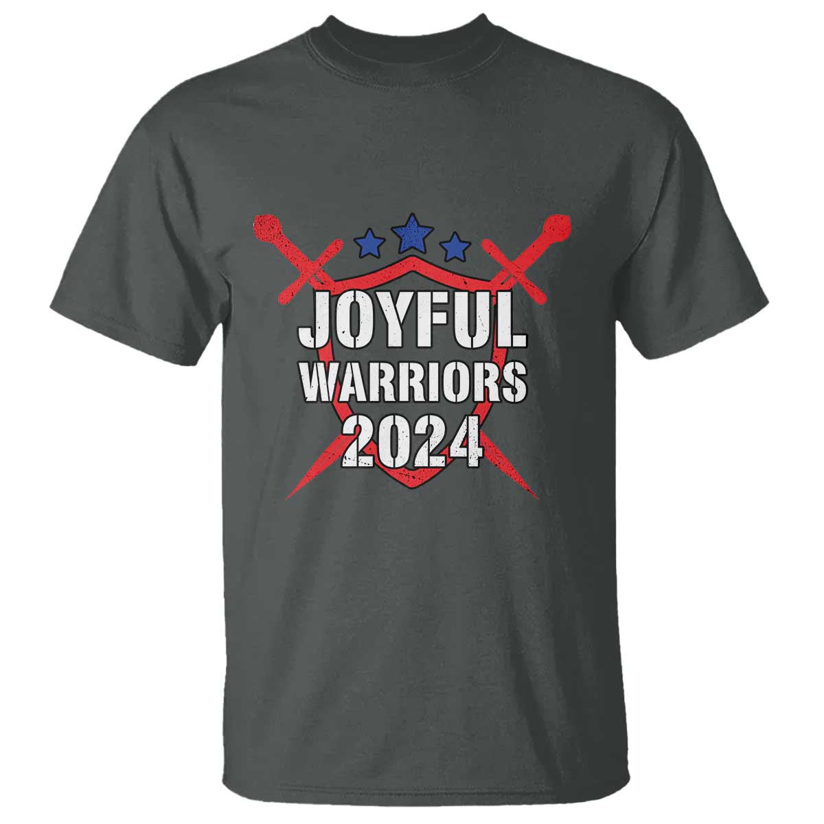 harris-walz-2024-t-shirt-joyful-warriors-vintage-sword-shield