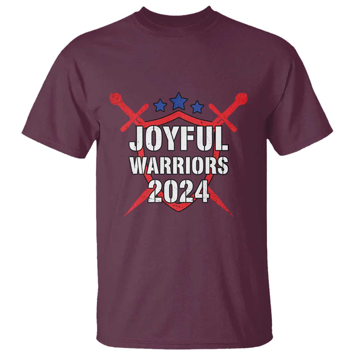 harris-walz-2024-t-shirt-joyful-warriors-vintage-sword-shield