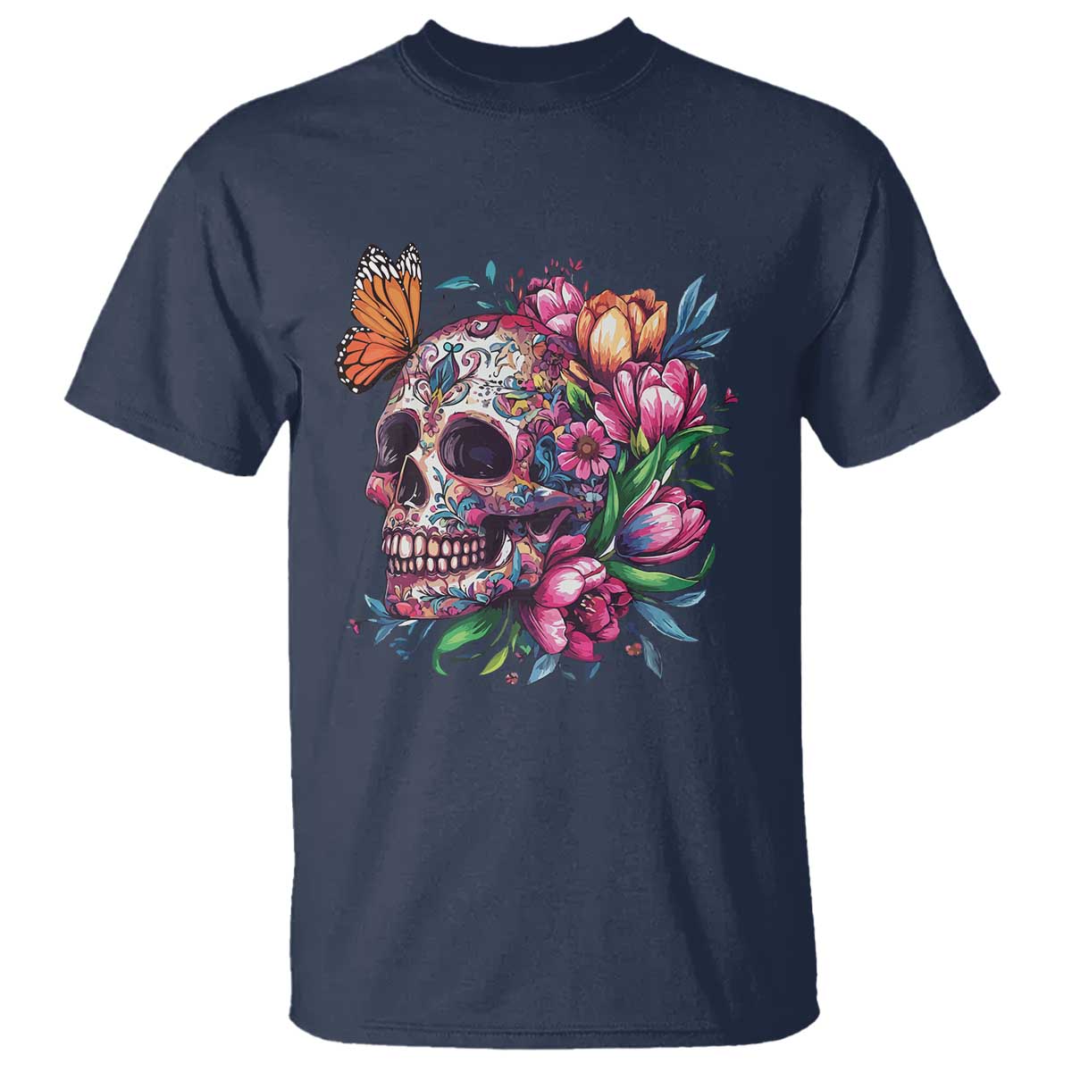 day-of-the-dead-t-shirt-vintage-sugar-skull-flower-butterfly