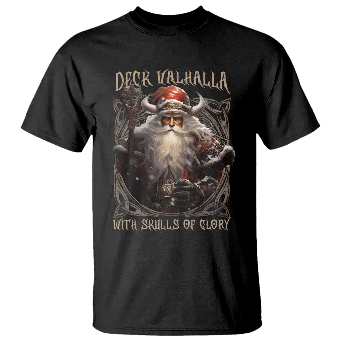 viking-christmas-t-shirt-deck-valhalla-with-skulls-of-glory-santa-yule-xmas