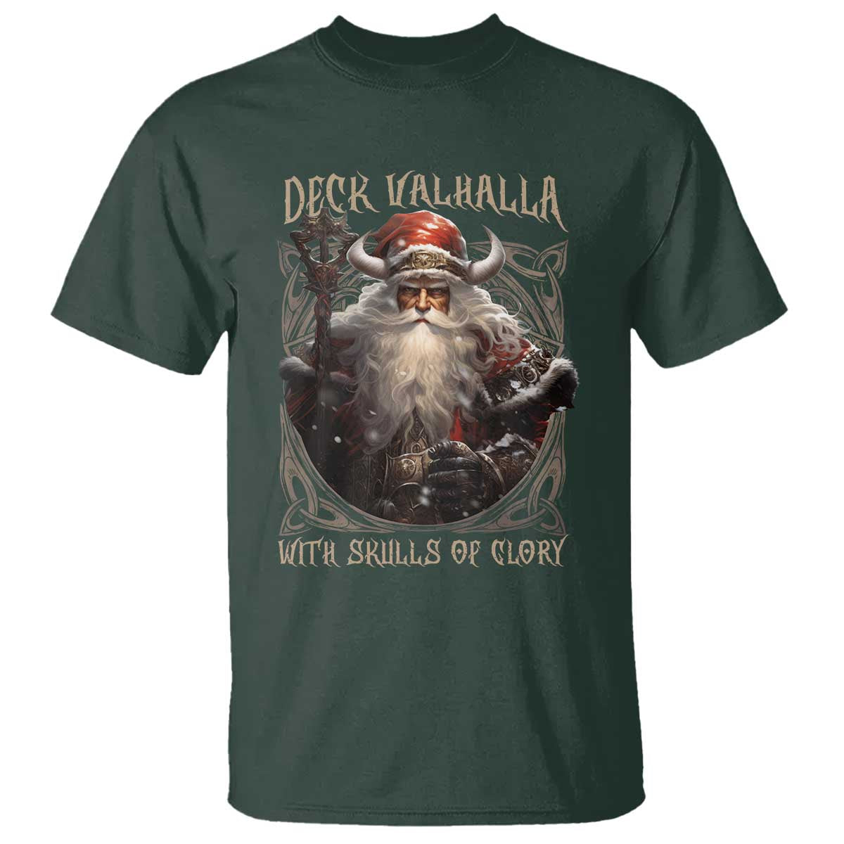 viking-christmas-t-shirt-deck-valhalla-with-skulls-of-glory-santa-yule-xmas