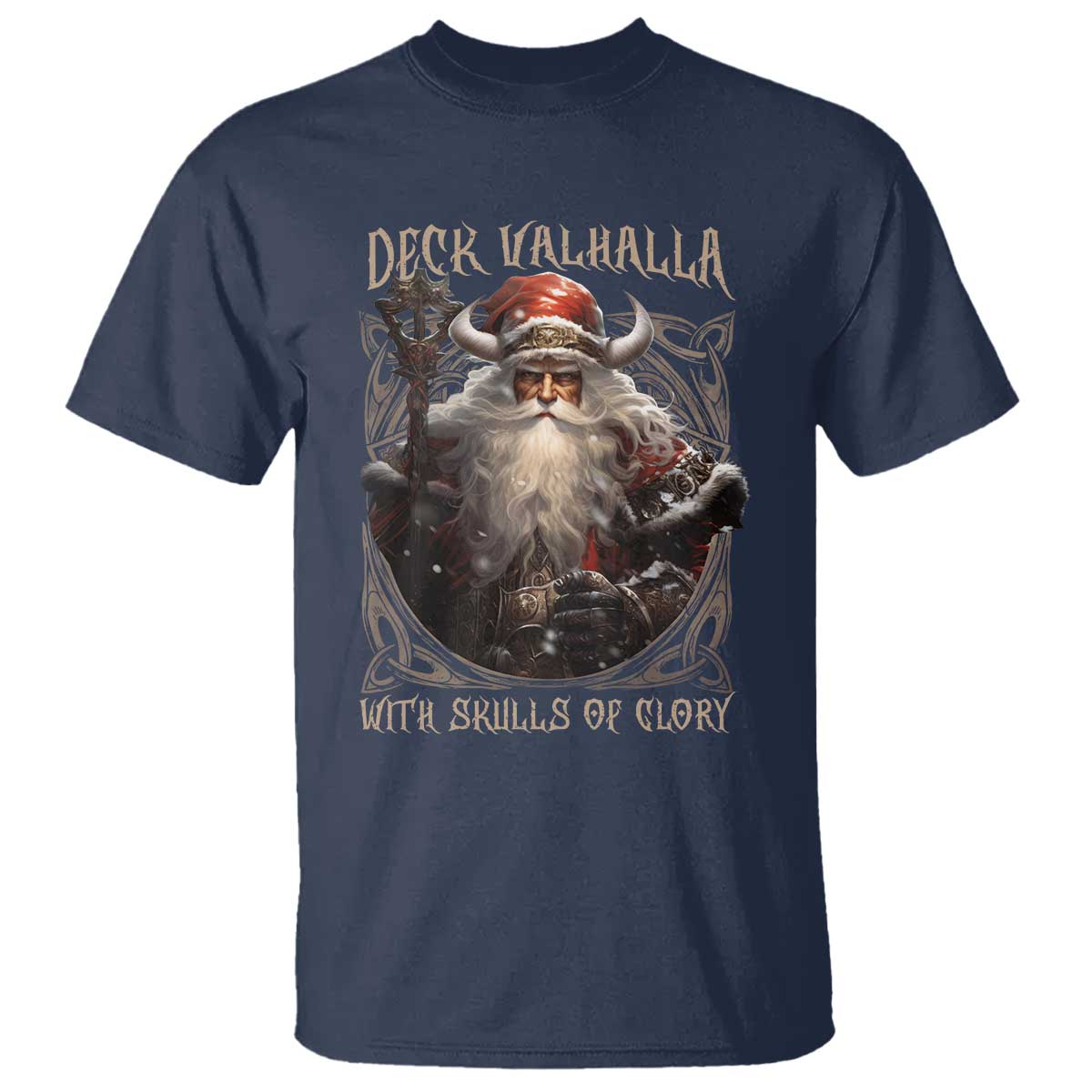 viking-christmas-t-shirt-deck-valhalla-with-skulls-of-glory-santa-yule-xmas